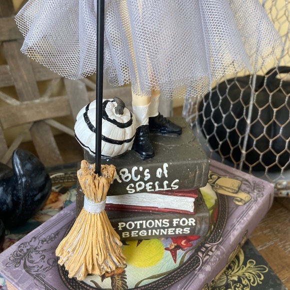 NEW! Fall Halloween Vintage Inspired Witch School Girl Figurine Statue - Picture 4 of 10